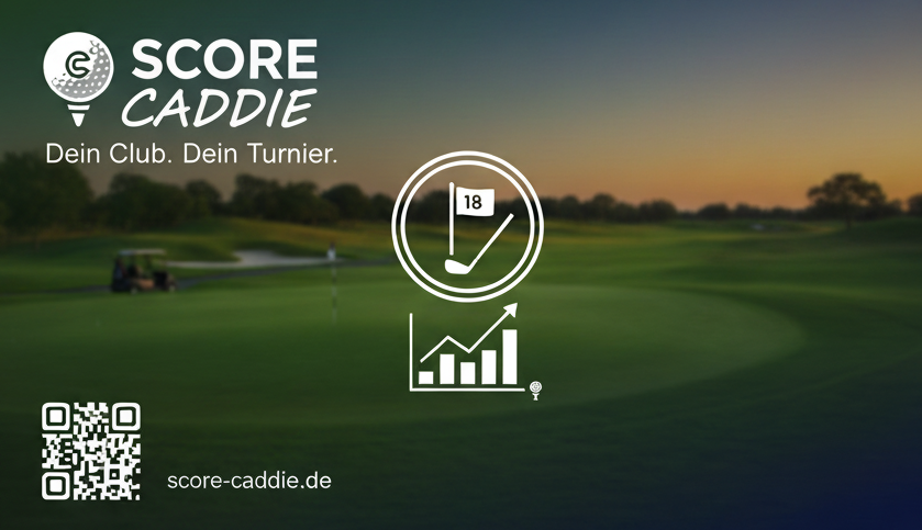 Junger Golfer freut sich auf dem Golfplatz